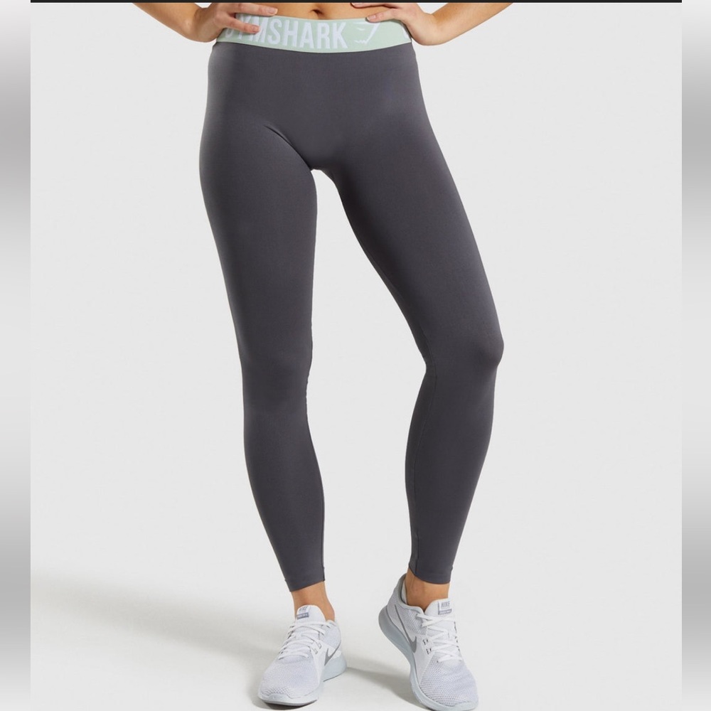 Gymshark baby blue and grey flex leggings